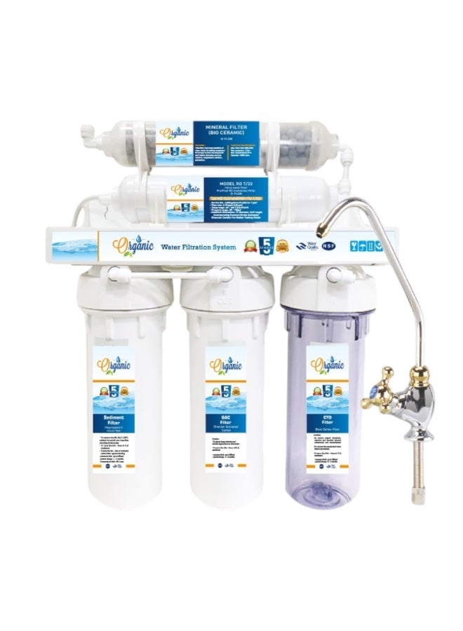 أورجانيك فلتر مياه 5 مراحل أورجانيك فيتنامي مع مرحلة أولى إضافية، نظام تنقية المياه - Image 2